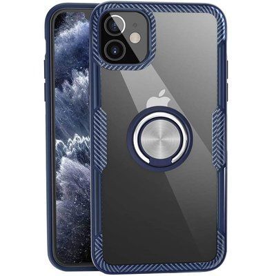 Чохол Din Crystal Magnet Ring для Iphone 12 Mini Темно-синій 47155