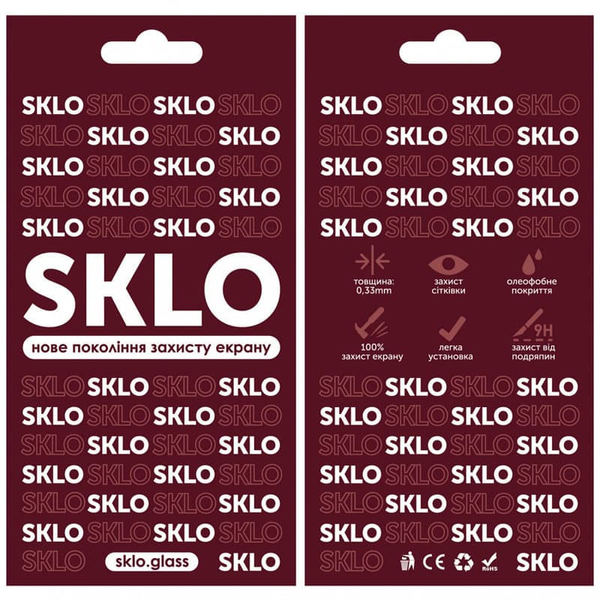 Защитное стекло Premium SKLO для Tecno Camon 18 / 18P / Spark 8 Pro Black 63841