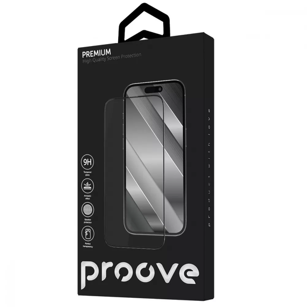 Захисне скло Pruf Premium для Iphone 14 Pro Max / 15 Plus / 16 Plus Black 86177