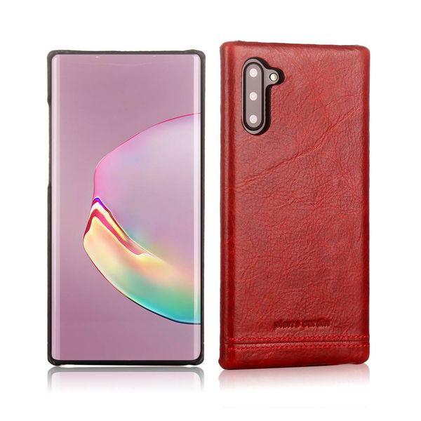 Чехол с натуральной кожи Pierre CarDin для Samsung Galaxy Note 10 N970 Красный 56784