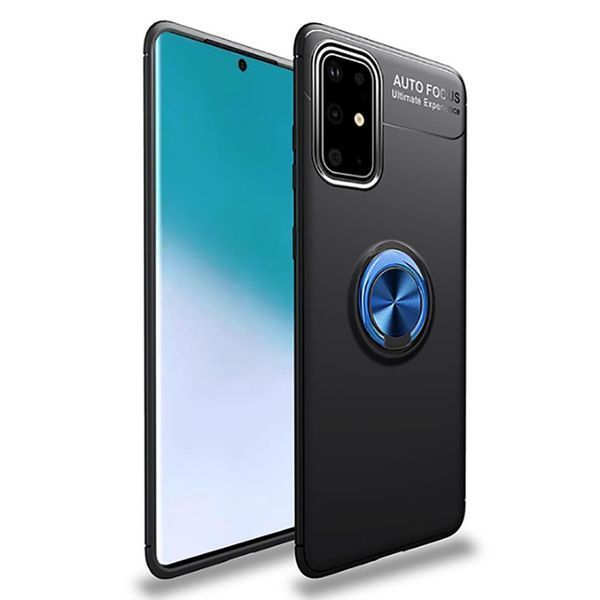 Чехол Din Color Magnet Ring для Samsung Galaxy A51 Черный / Синий 44442 Чехол Din Color Magnet Ring для Samsung Galaxy A51 Черный / Синий 44442