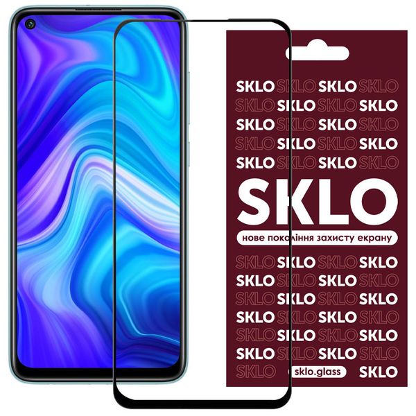 Защитное стекло Premium SKLO для Xiaomi Redmi Note 9 / Redmi 10X / Note 9T Black 50230