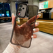 Чохол Stez із склом на камеру для Samsung Galaxy A36 / A56 Прозорий / Чорний