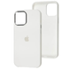 Чехол Silicone Case Metal для Iphone 13 Белый / White 80589