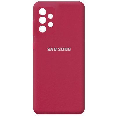 Чехол Silicone Cover Camera для Samsung Galaxy A32 Красный / Rose Red 54637