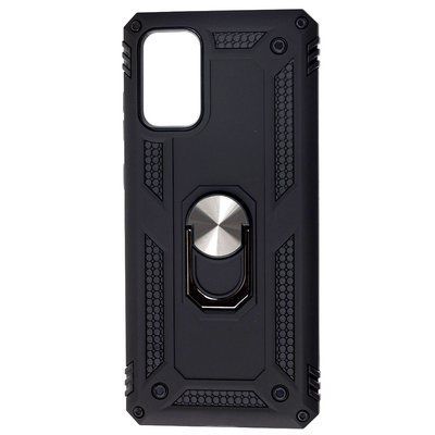 Противоударный чехол Serg Magnet Ring для Samsung Galaxy S20 Plus Черный 48328