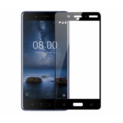 Защитное стекло Full Cover для Nokia 8 Black 53550