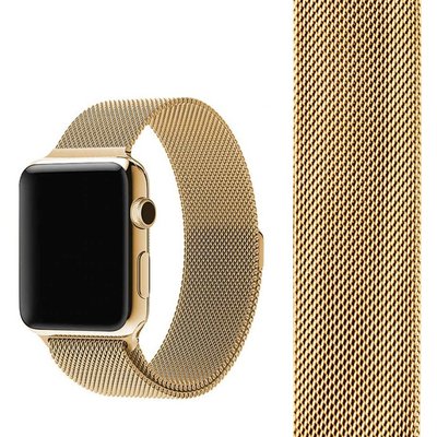 Ремінець Milanese Loop для Apple Watch 42/44/45/49 mm Золотий 34622