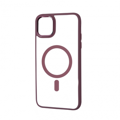 Чохол PHIBR Metallic MagSafe для Iphone 11 Pro Прозорий / Marsala 69641