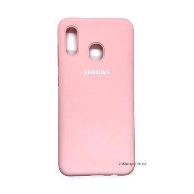 Чехол Silicone Cover для Samsung A205 / A305 Galaxy A20 / A30 Pink 34244