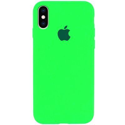 Чехол Silicone Case 360 для Iphone X / XS Салатовый / Neon Green 53234