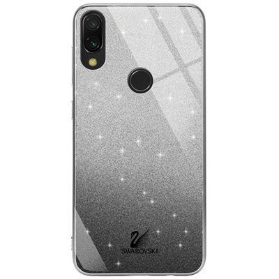 Чехол TPU+Glass с блестками Swarovski для Samsung Galaxy A10s 2019 A107 Черный 37425