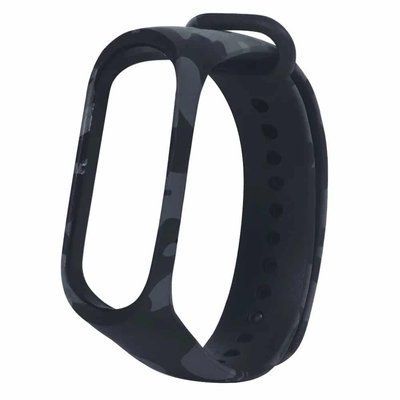 Ремешок Silicone для Xiaomi Mi Band 3/4 Camouflage Black / Gray 38730
