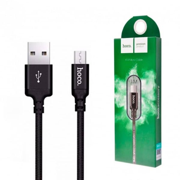 Кабель Hoco X14 Times Speed USB to MicroUSB 1м Black 36690