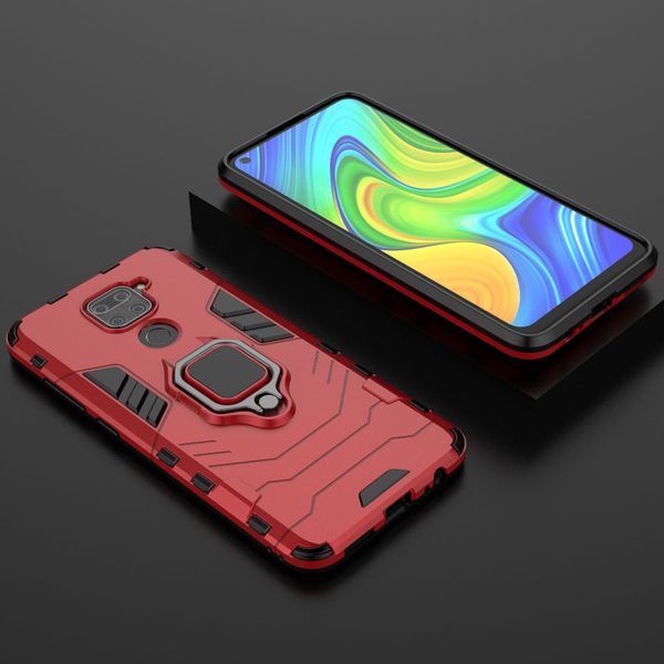 Противоударный чехол Transforme Ring для Xiaomi Redmi Note 9 Красный / Dante Red 43027
