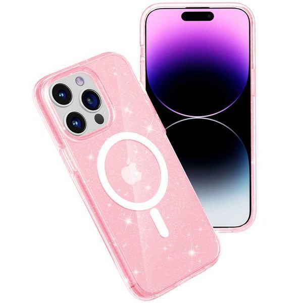Чохол Galaxy Sparkle MagSafe для Iphone 15 Pro Pink 81211