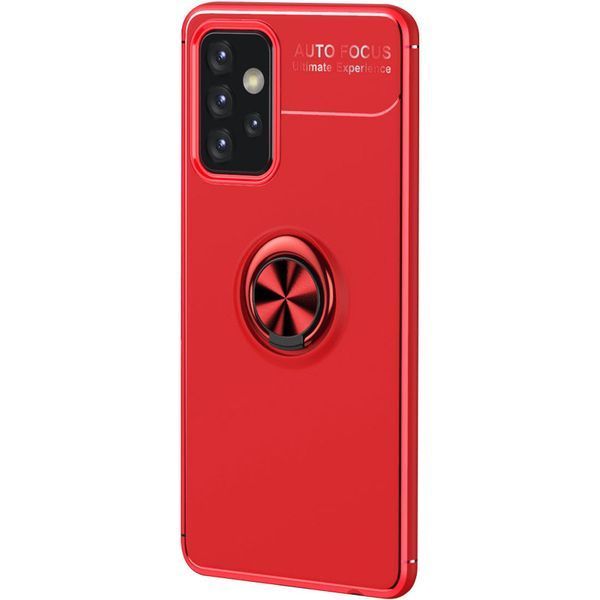 Чехол Din Color Magnet Ring для Samsung Galaxy A52 / A52s Красный 54837
