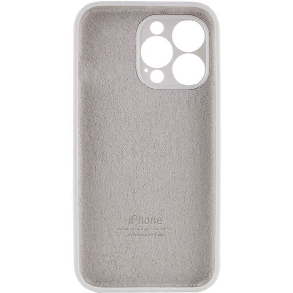 Чохол Silicone Case із захистом камери для Iphone 15 Pro Білий / White 83909