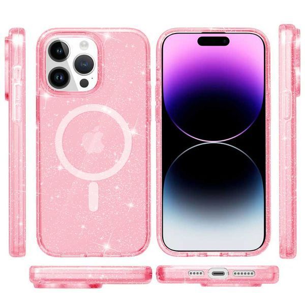 Чохол Galaxy Sparkle MagSafe для Iphone 15 Pro Pink 81211