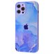 Чехол TPU+Glass Marble Clouds для Iphone 12 Blue 61285 1