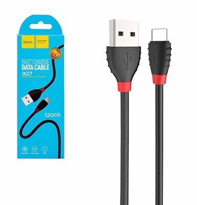 Кабель Hoco X27 Excellent charge USB to Type-C 2.4A 1.2м Black 36727