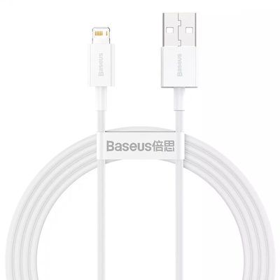 Кабель Baseus Superior Series Fast Charging USB - Lightning 2.4A 1.5м White 82083