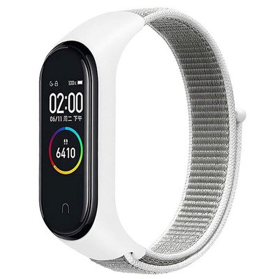 Ремешок Nylon для Xiaomi Mi Band 3/4/5/6 Серый 43617