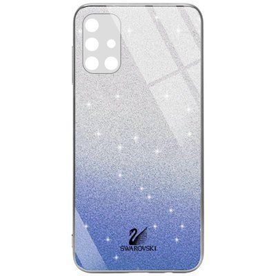 Чохол TPU+Glass Swarovski Full для Samsung Galaxy M31s Синій 48471