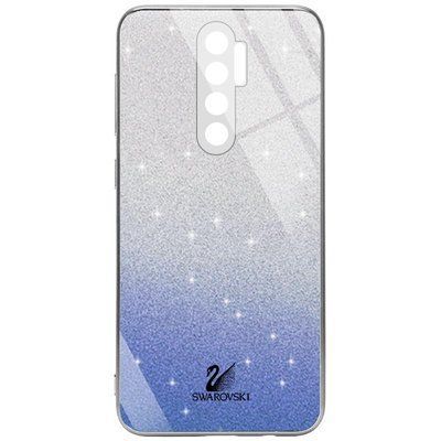 Чохол TPU+Glass з блискітками Swarovski для Xiaomi Redmi 9 Синій 59727