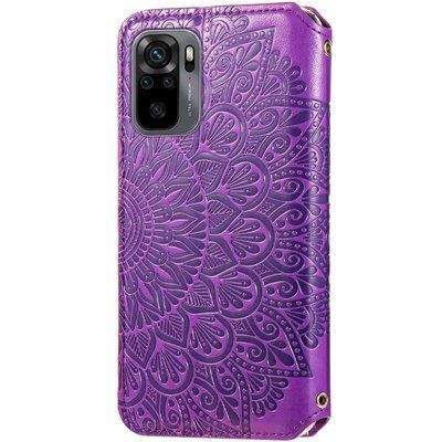 Чехол-книжка ETMA Mandal для Xiaomi Redmi Note 10 / Note 10s / Poco M5s Фиолетовый 54521