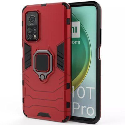 Противоударный чехол Transforme Ring для Xiaomi Mi 10T / Mi 10T Pro Красный / Dante Red 55386