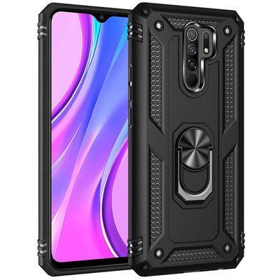 Протиударний чохол Serg Magnet Ring для Xiaomi Redmi 9 Чорний 48369