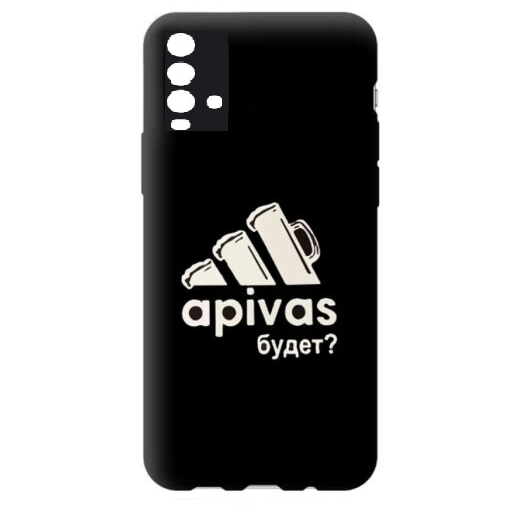 Чехол CoWay Apivas с защитой камеры и микрофиброй для Xiaomi Redmi 9T Черный / Black 68156