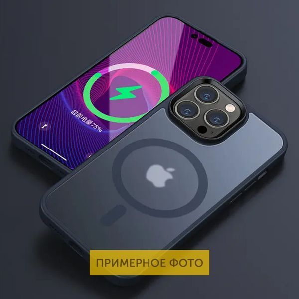 Чехол Metal Buttons MagSafe Colorful для Iphone 16 Pro Синий