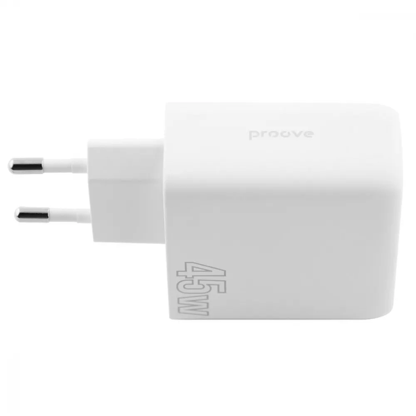 Зарядний пристрій Proove Silicone Power 45W Type-C + USB White 84449