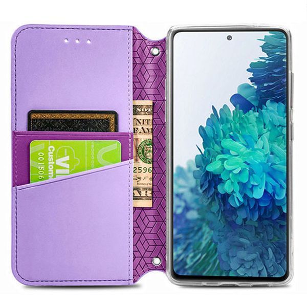 Чехол-книжка ETMA Mandal для Xiaomi Redmi Note 10 / Note 10s / Poco M5s Фиолетовый 54521