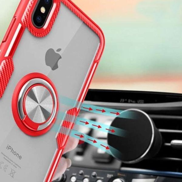 Чехол Din Crystal Magnet Ring для Iphone X / XS Красный 47571
