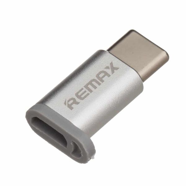 Адаптер Remax RA-USB1 MicroUSB to Type-C Silver 37524