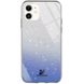 Чехол TPU+Glass с блестками Swarovski для Iphone 12 Mini Синий 48243