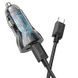 Автомобильное зарядное устройство HOCO Z47A PD30W+QC3.0+кабель Type-C to Type-C Black 83642 4