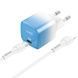 Сетевое зарядное устройство HOCO C101A PD20W Type-C+кабель Type-C to Lightning Ice Blue 83692 2