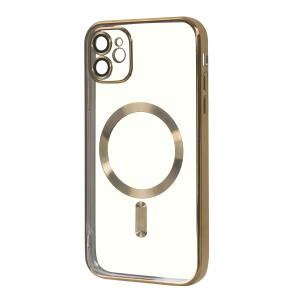 Чехол Xrome MagSafe для Iphone 12 Прозрачный / Gold 68613