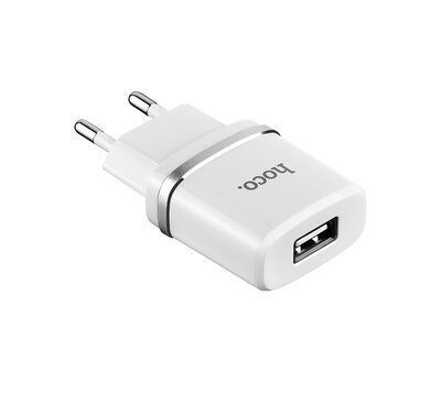 Зарядний пристрій HOCO C11 1USB+кабель USB to Lightning White 83693