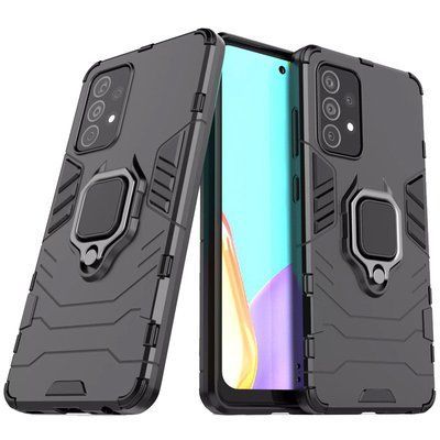 Протиударний чохол Transforme Ring для Samsung Galaxy A52 / A52s Чорний / Soul Black 55487
