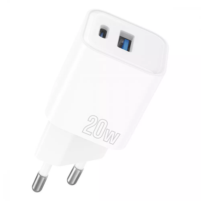 Зарядний пристрій Proove Silicone Power Plus 20W Type-C + USB White 84450