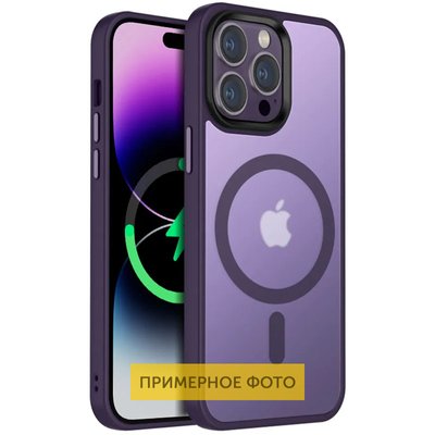 Чехол Metal Buttons MagSafe Colorful для Iphone 16 Pro Темно-фиолетовый