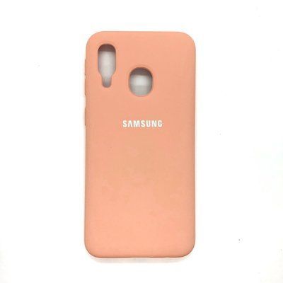 Чехол Silicone Cover для Samsung A40 2019 A405 Персиковый 34945