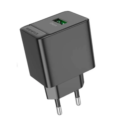 Мережевий зарядний пристрій Borofone BAS12A QC3.0 1USB 18W Black 88272