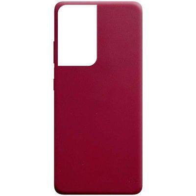 Чехол Matte для Samsung Galaxy S21 Ultra Бордовый 53902