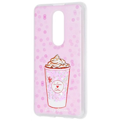 Чохол з блискітками Lovely Stream для Meizu M8 Ice cream coffee pink 41594